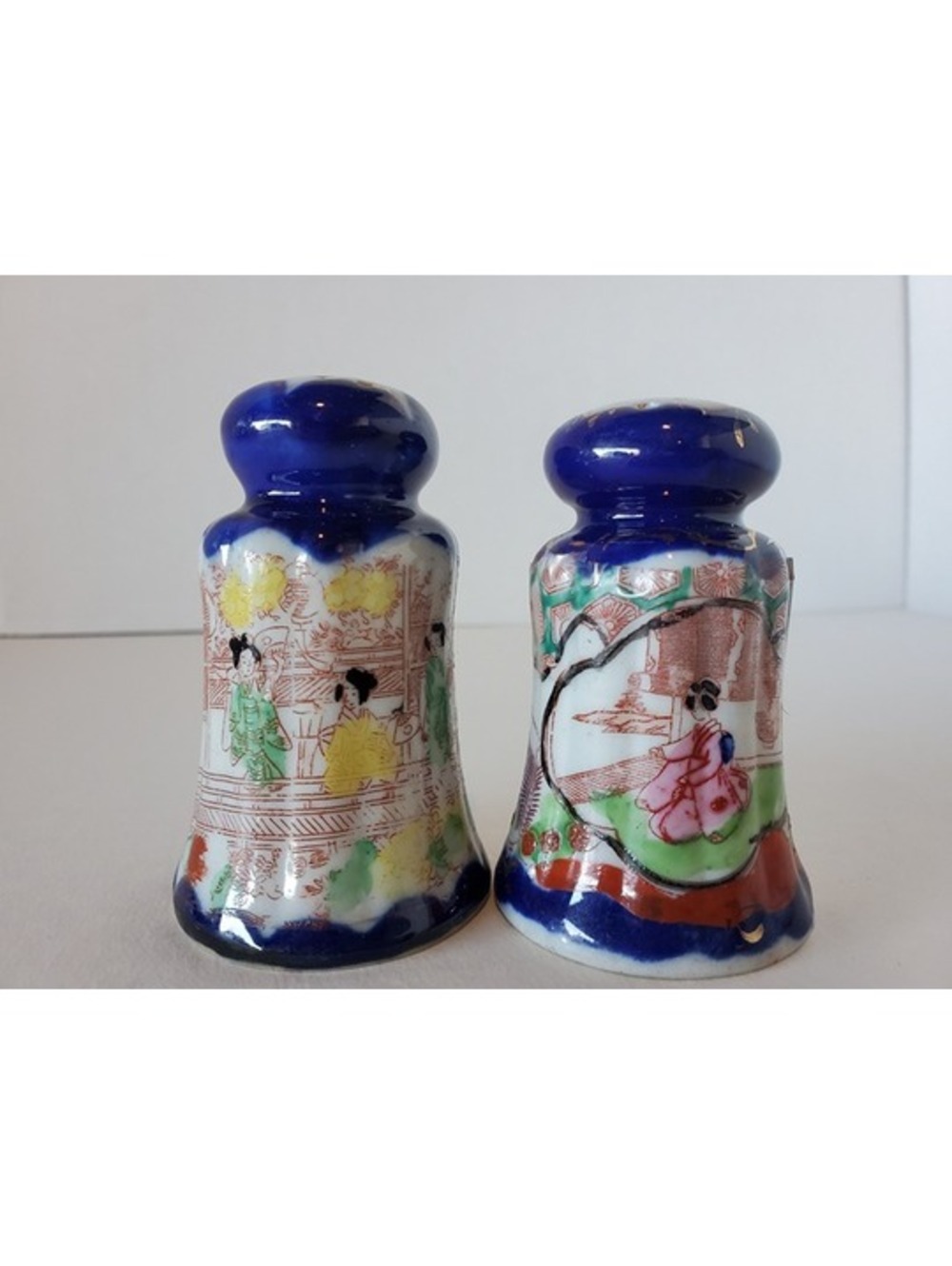 Vintage Porcelain Japanese Geisha Girl Salt Pepper Shakers